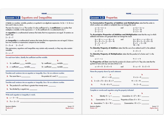 Spectrum® Algebra Workbook - US 2260