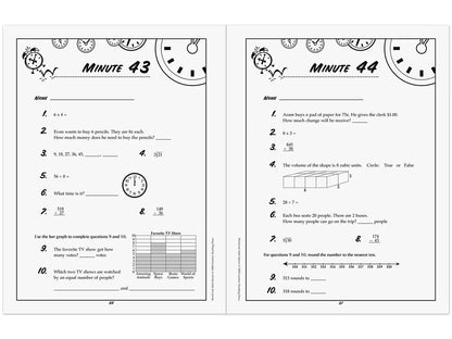 Math Minutes Workbook - Gr. 3 - US 6803
