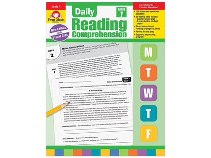 Daily Reading Comprehension Activities Workbook - Gr. 7 - US 6117