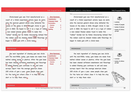 Daily Paragraph Editing Workbook - Gr. 6 - US 8407
