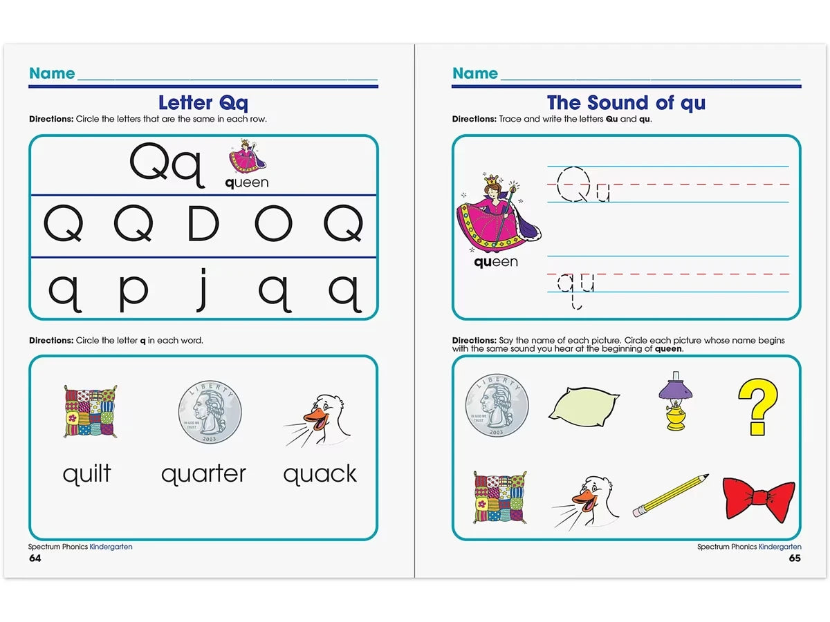 Spectrum® Phonics Workbook - Kindergarten - US 6984
