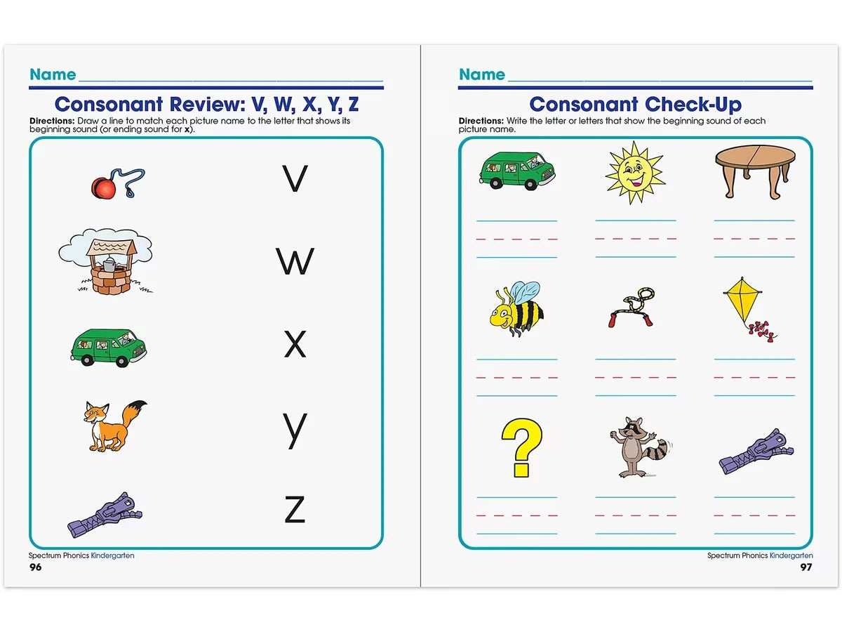 Spectrum® Phonics Workbook - Kindergarten - US 6984