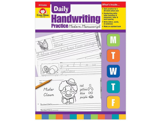 Modern Manuscript Daily Handwriting Practice Workbook - US 3912