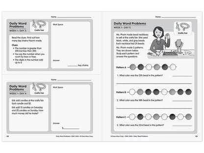 Daily Word Problems Workbook - Gr. 3 - US 4396