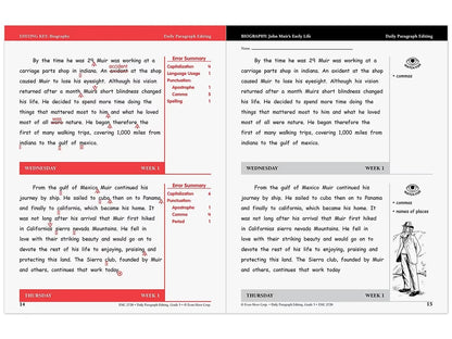 Daily Paragraph Editing Workbook - Gr. 5 - US 7133