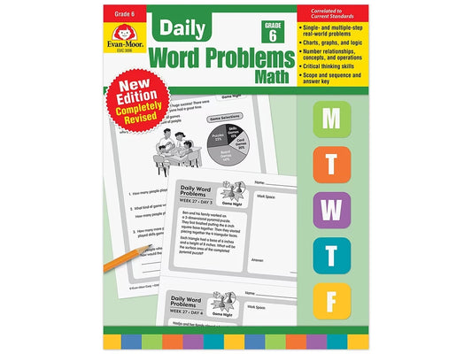 Daily Word Problems Workbook - Gr. 6 - US 8841