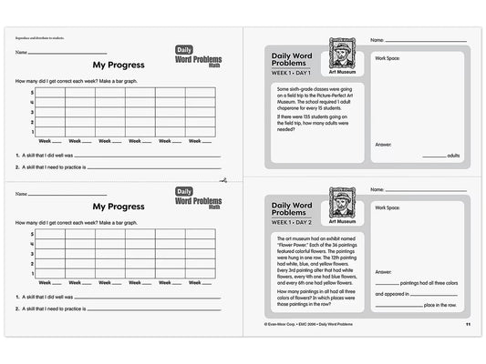 Daily Word Problems Workbook - Gr. 6 - US 8841