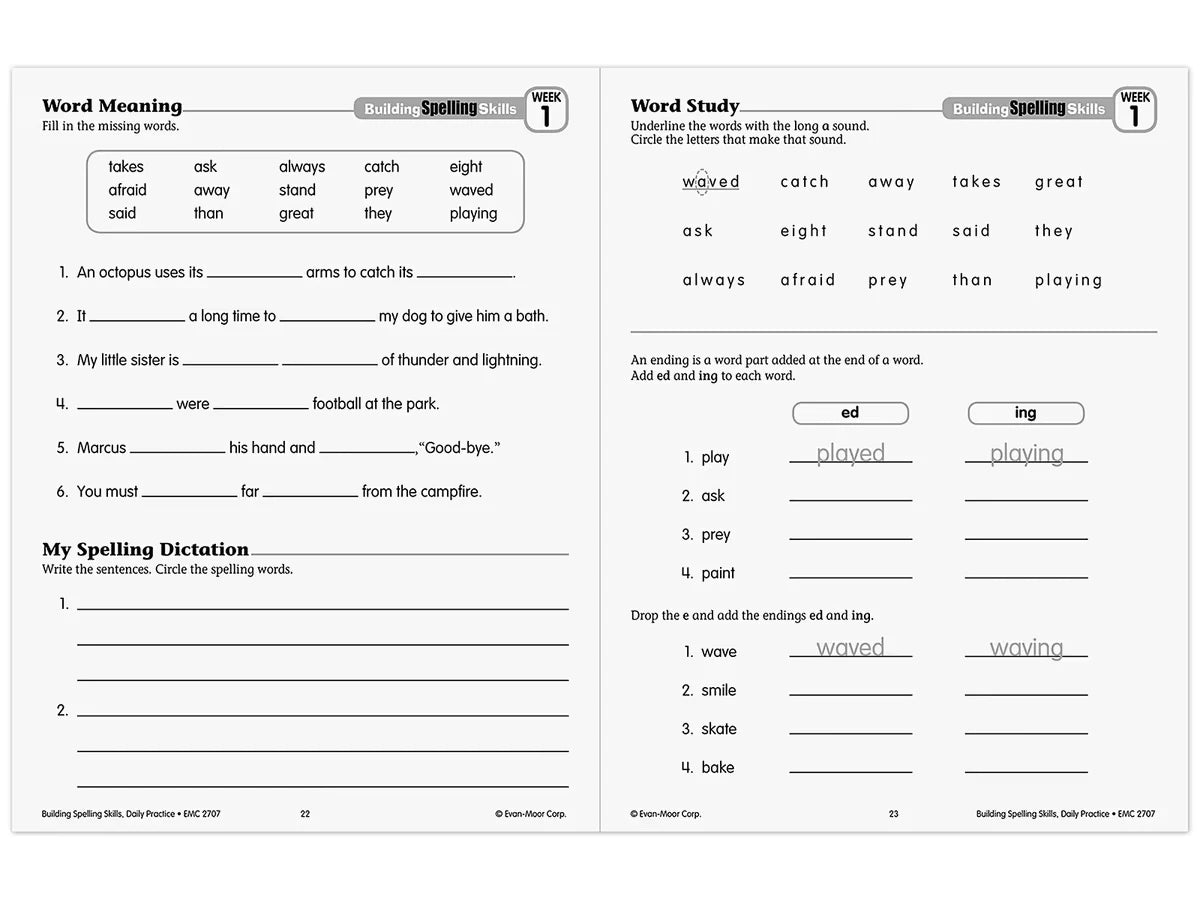 Building Spelling Skills Workbook - Gr. 3 - US 7058