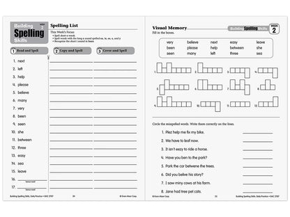Building Spelling Skills Workbook - Gr. 3 - US 7058