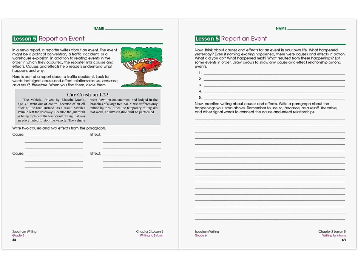 Spectrum® Writing Workbook - Gr. 6 - US 5926