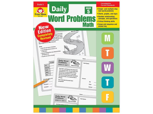 Daily Word Problems Workbook - Gr. 5 - US 1598