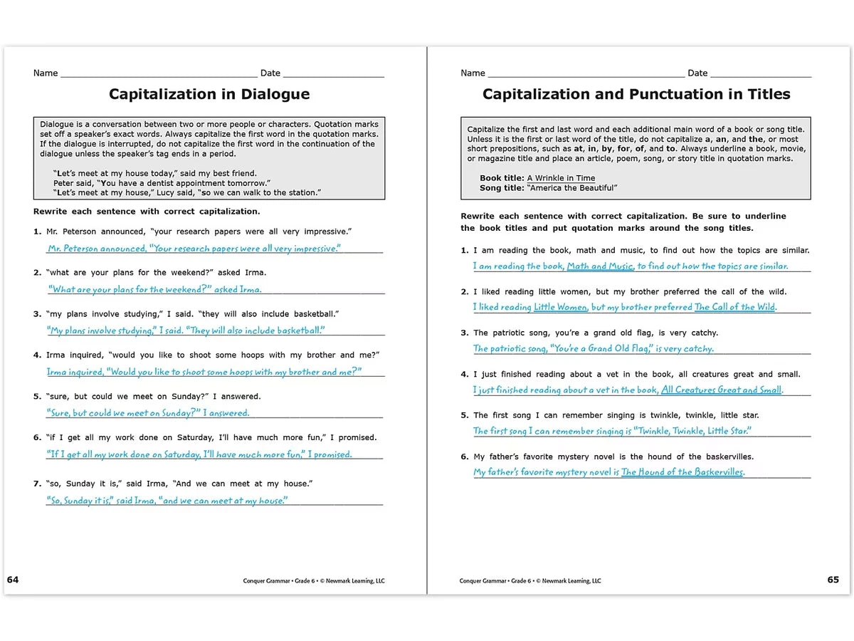 Conquer Grammar Workbook - US 5242