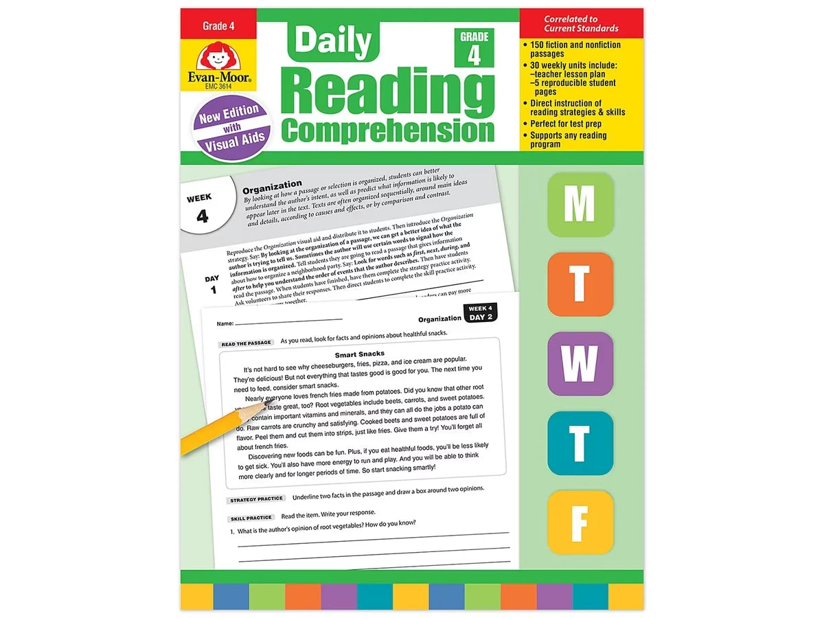 Daily Reading Comprehension Activities Workbook - Gr. 4 - US 3141