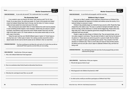Daily Reading Comprehension Activities Workbook - Gr. 4 - US 3141