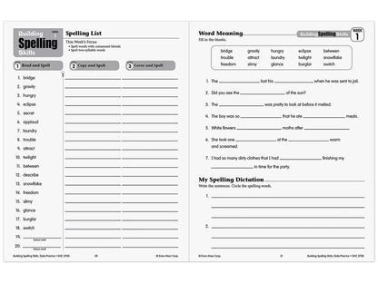 Building Spelling Skills Workbook - Gr. 4 - US 3808