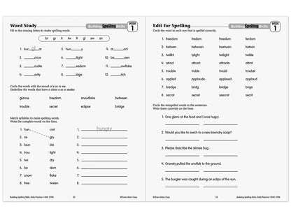 Building Spelling Skills Workbook - Gr. 4 - US 3808