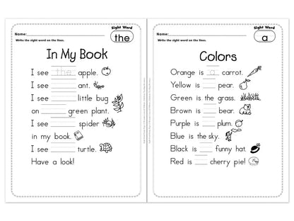 Sight-Word Poetry Workbook - US 3456