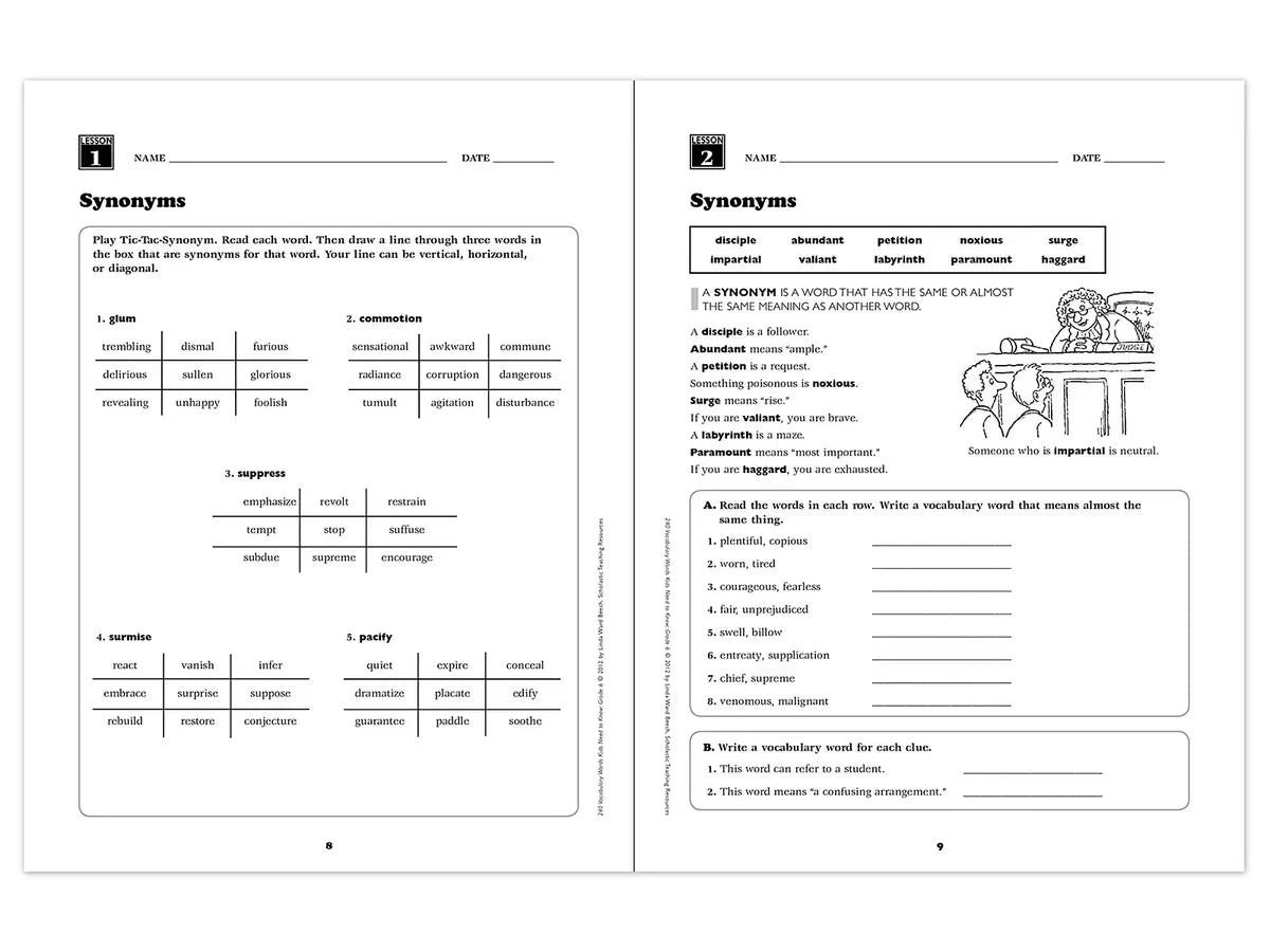 240 Words Kids Need to Know Workbook - Gr. 6 - US 4516