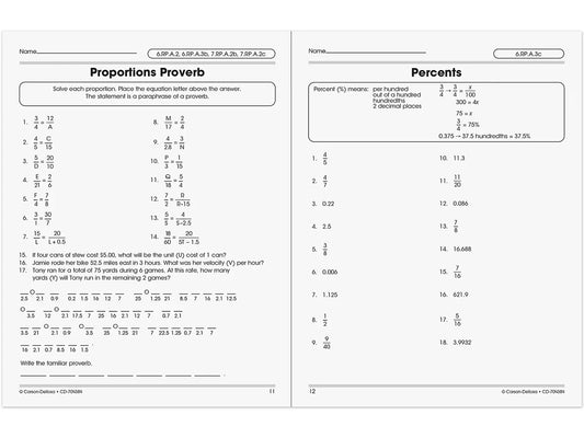 The 100+ Series™ Pre-Algebra Workbook - US 7736