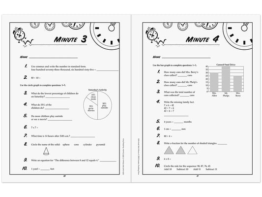 Math Minutes Workbook - Gr. 5 - US 1454