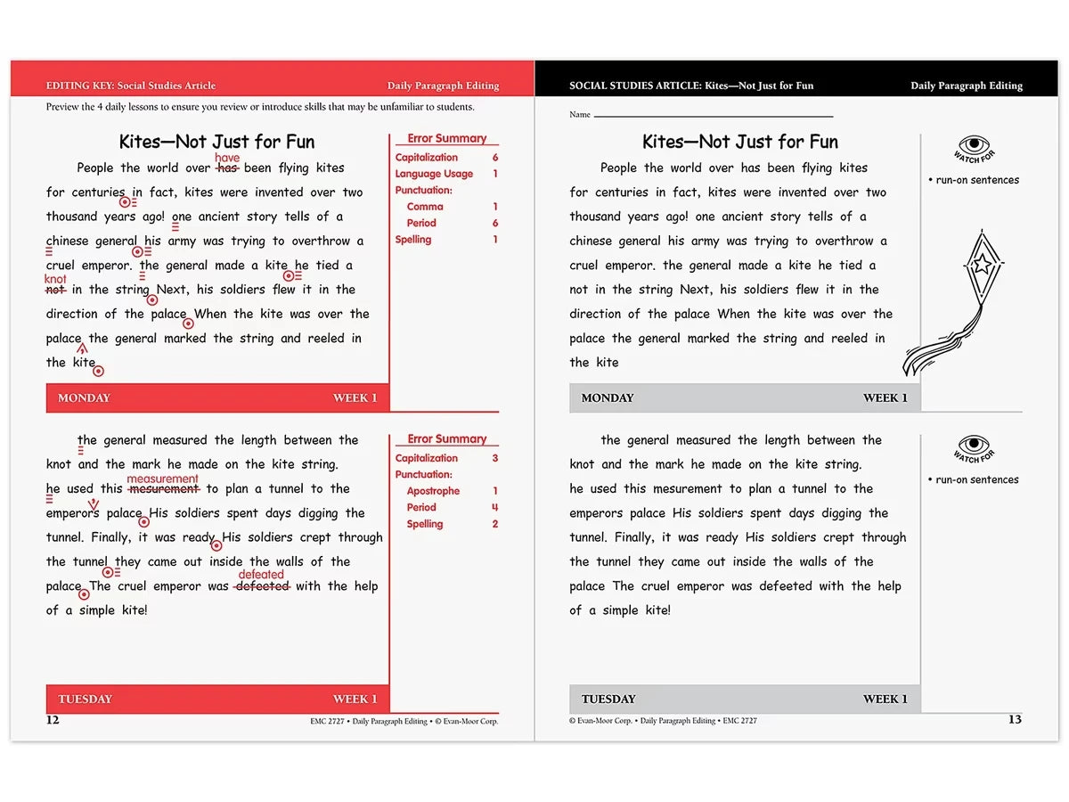 Daily Paragraph Editing Workbook - Gr. 4 - US 5043