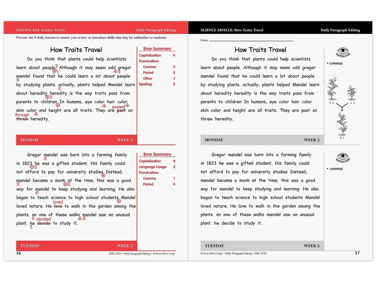 Daily Paragraph Editing Workbook - Gr. 4 - US 5043