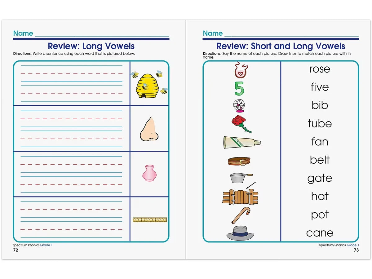 Spectrum® Phonics Workbook - Gr. 1 - US 2480