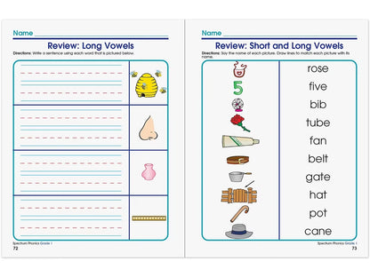 Spectrum® Phonics Workbook - Gr. 1 - US 2480