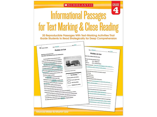 Text Marking & Close Reading Workbook - Gr. 4 - US 8589