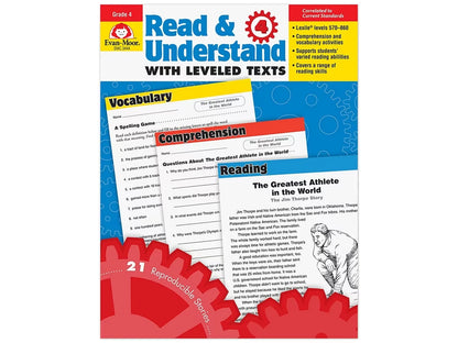 Read & Understand with Leveled Texts Workbook - Gr. 4 - US 4387