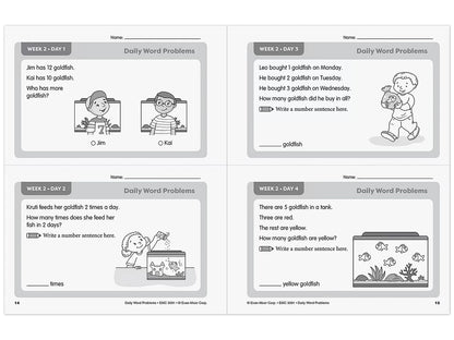 Daily Word Problems Workbook - Gr. 1 - US 4579