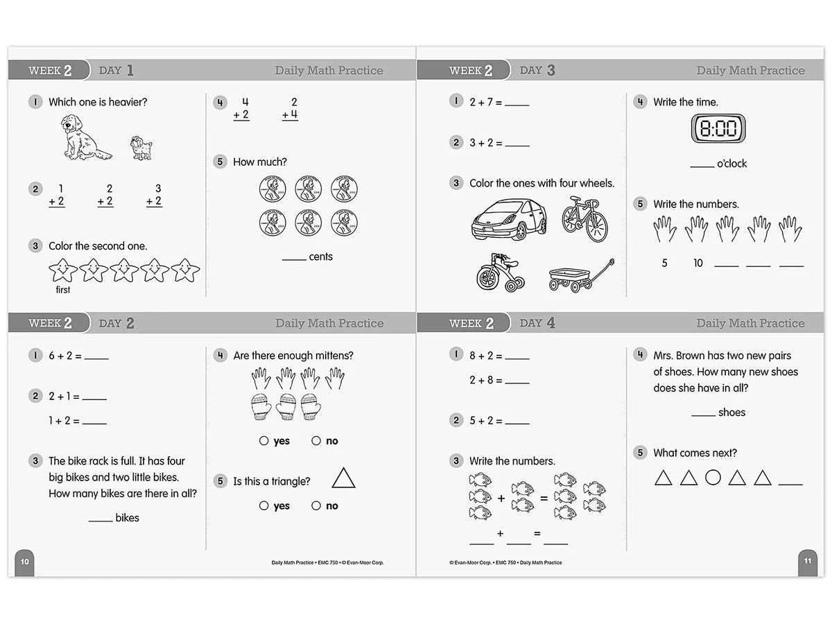 Daily Math Practice Workbook - Gr. 1 - US 3794