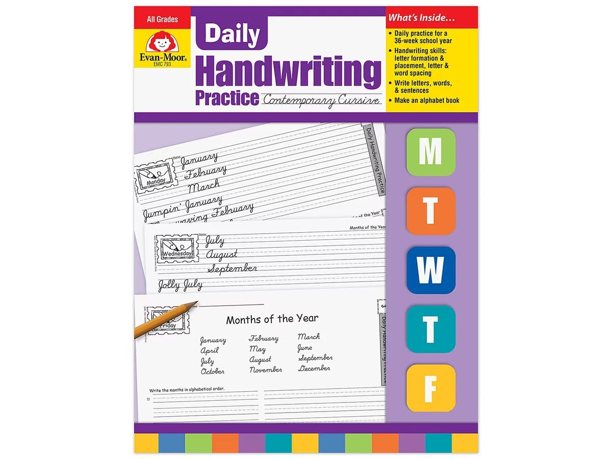 Contemporary Cursive Daily Handwriting Practice Workbook - US 7380