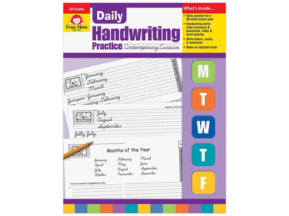 Contemporary Cursive Daily Handwriting Practice Workbook - US 7380