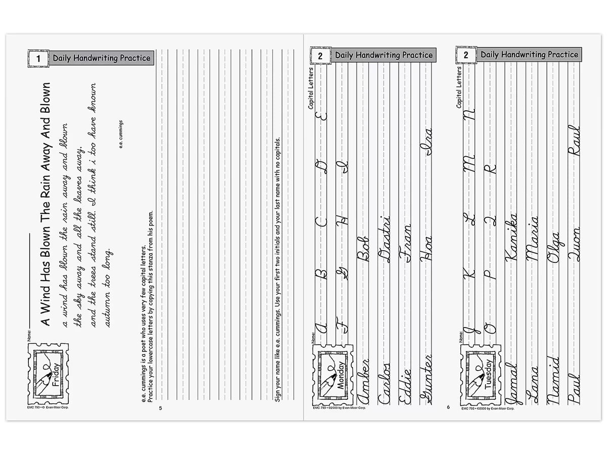 Contemporary Cursive Daily Handwriting Practice Workbook - US 7380
