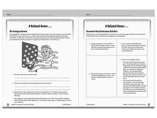 Comprehension and Critical Thinking Workbook - Gr. 6 - US 3180