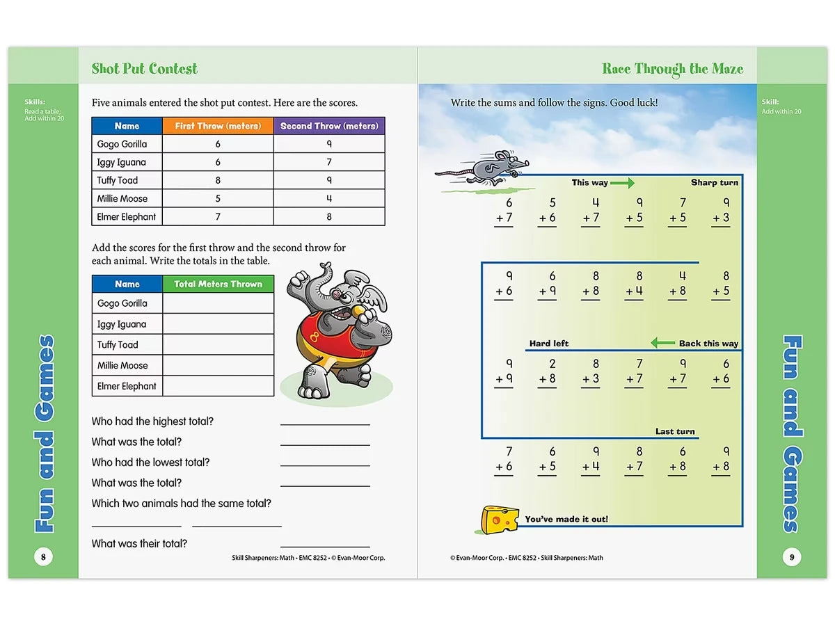 Math Skill Sharpeners Workbook - Gr. 2 - US 9049