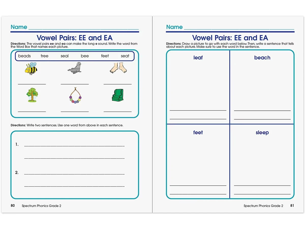 Spectrum® Phonics Workbook - Gr. 2 - US 8182