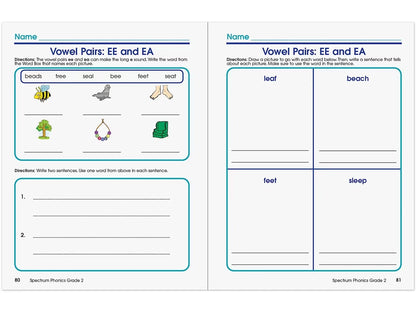 Spectrum® Phonics Workbook - Gr. 2 - US 8182