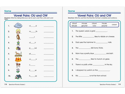 Spectrum® Phonics Workbook - Gr. 2 - US 8182