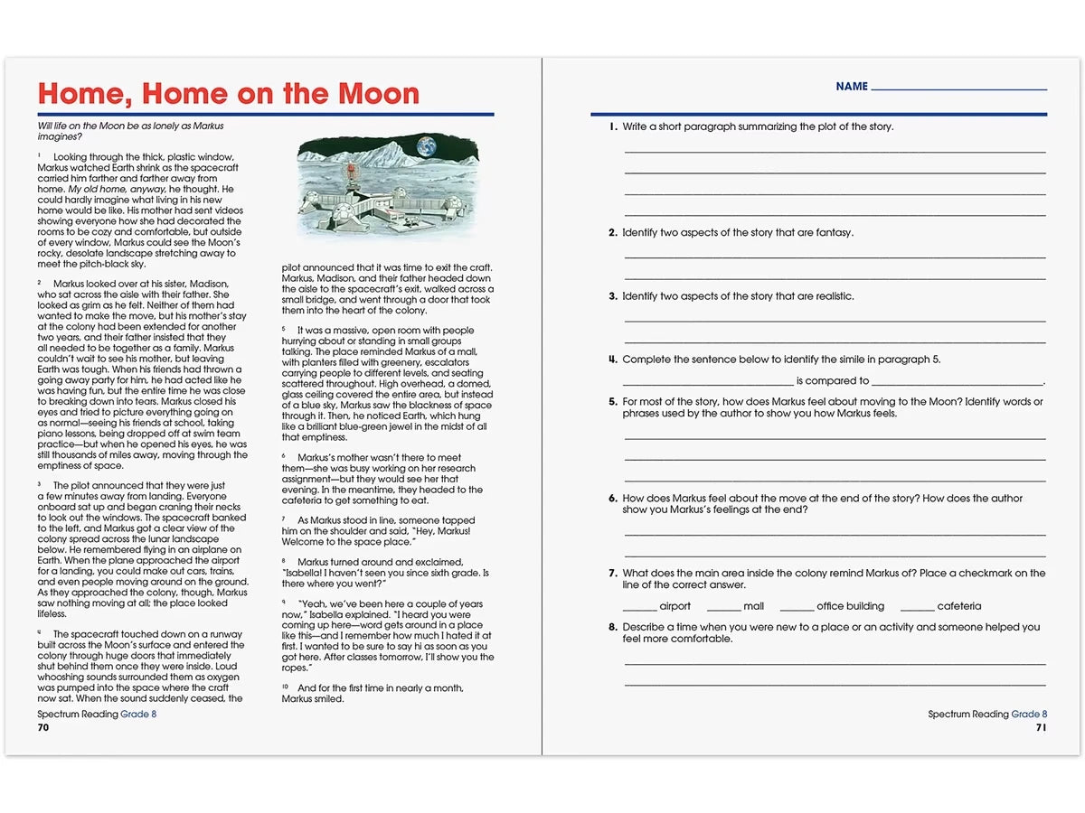 Spectrum® Reading Workbook - Gr. 8 - US 1450