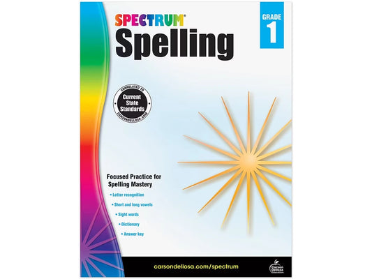 Spectrum® Spelling Workbook - Gr. 1 - US 8678