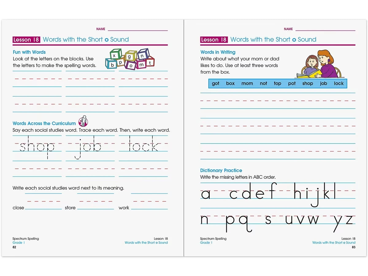 Spectrum® Spelling Workbook - Gr. 1 - US 8678