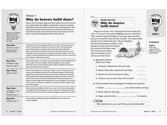 Daily Science Reproducible Activities Workbook - Gr. 4 - US 6911