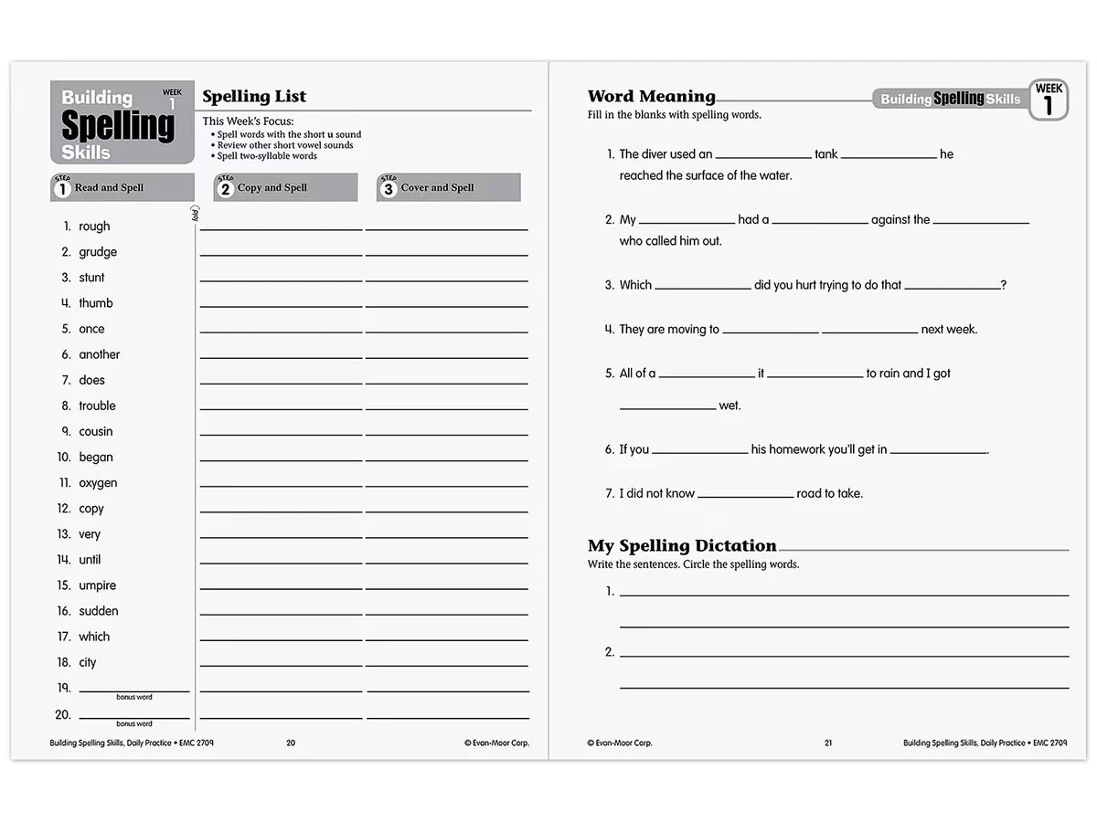 Building Spelling Skills Workbook - Gr. 5 - US 1566