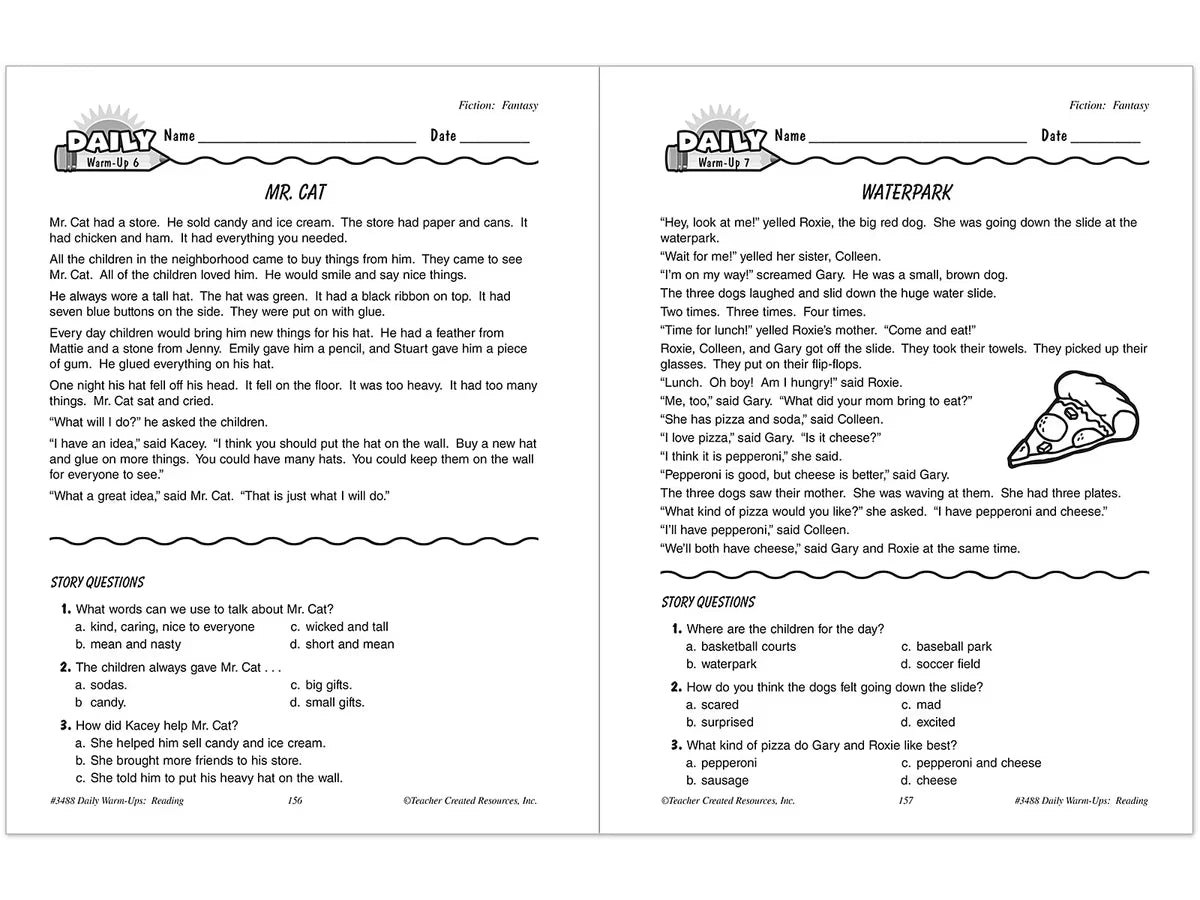 Reading Daily Warm-Ups Workbook - Gr. 2 - US 7392