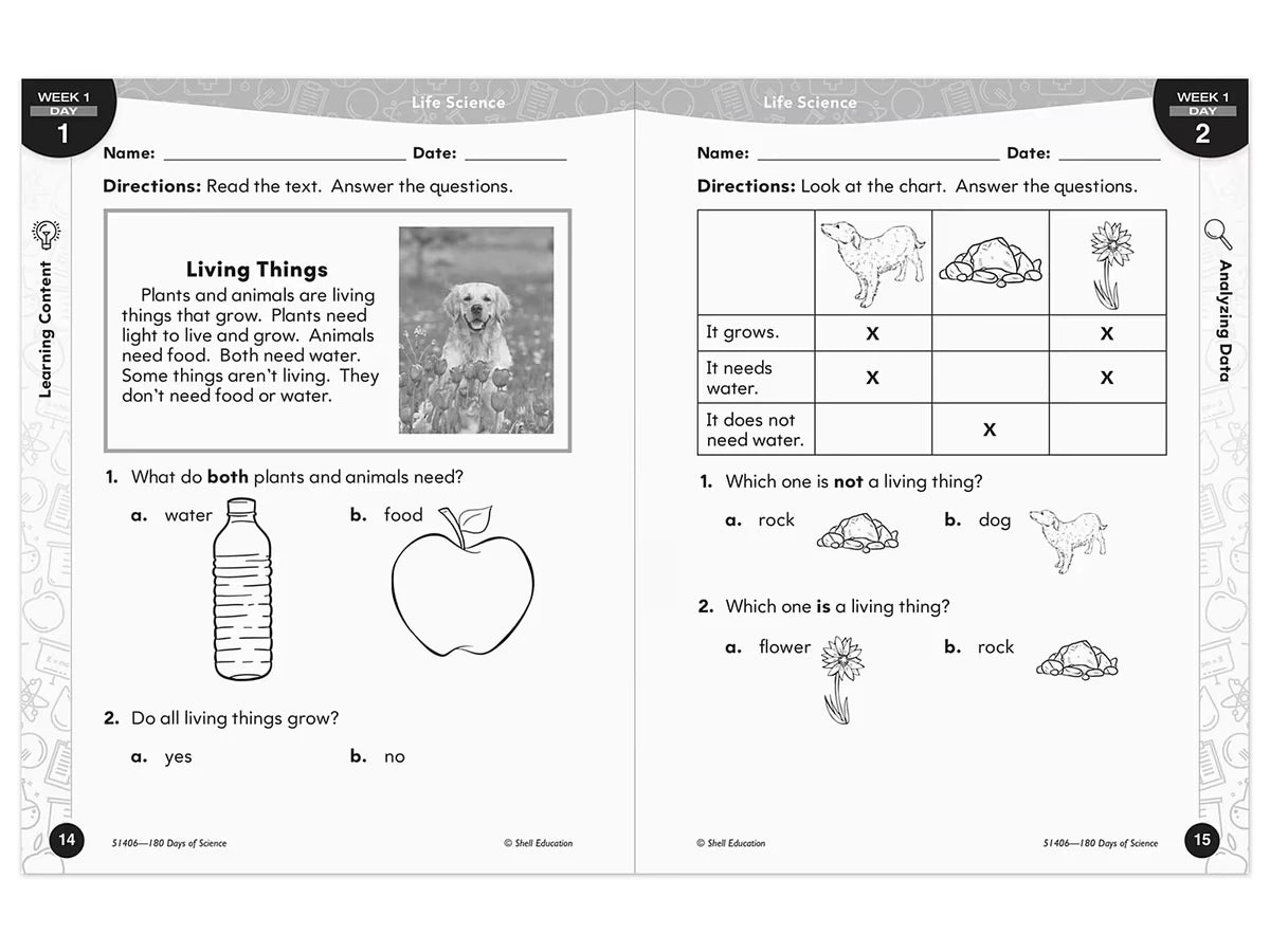 180 Days of Science Workbook - Kindergarten - US 4686