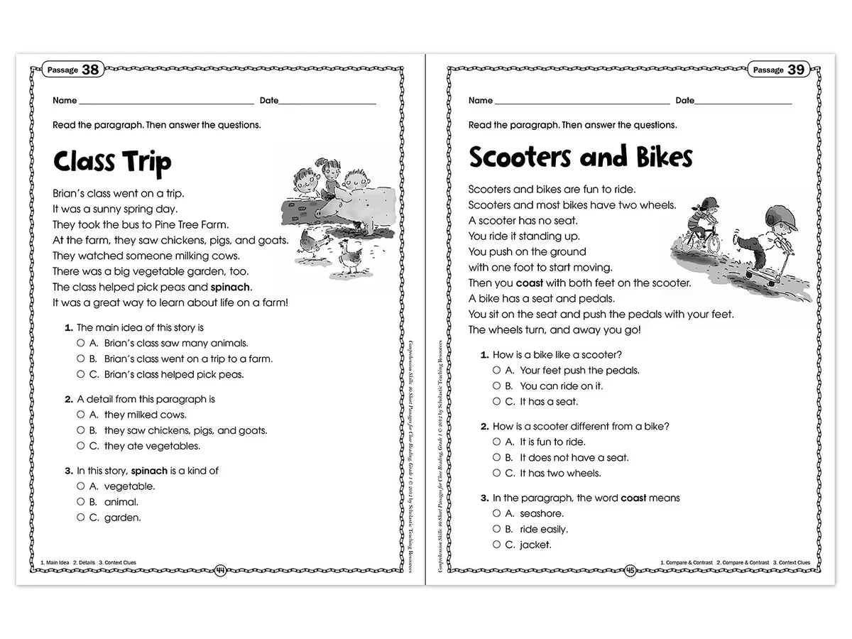 Comprehension Skills Workbook - Gr. 1 - US 8190