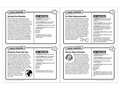 Making Inferences 100 Task Cards Workbook - US 3764