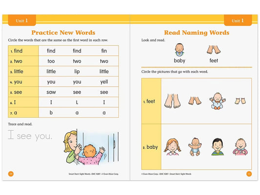 Sight-Words Smart Start Workbook - Pre-K - US 9894